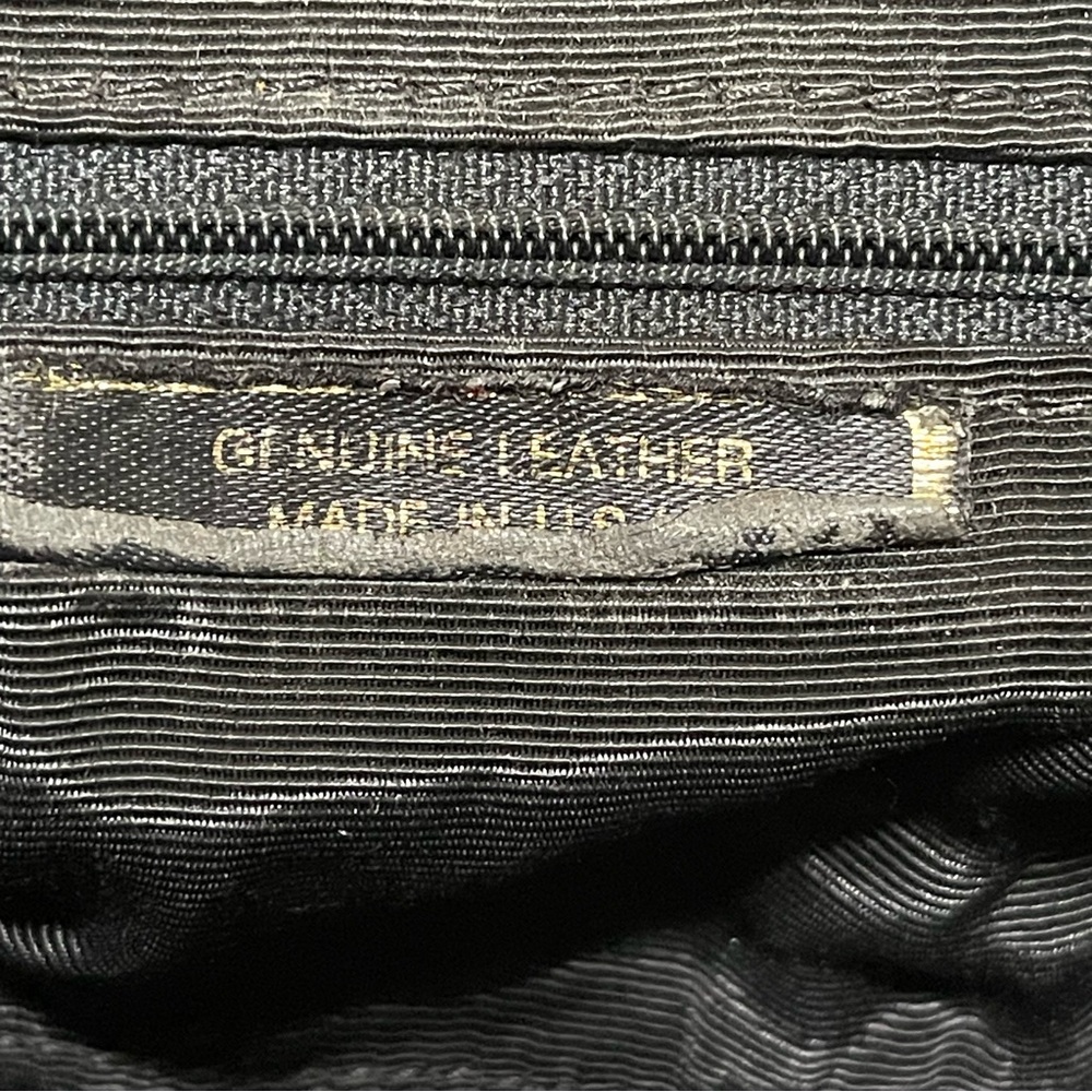 Leather Patchwork Crossbody Bag Drawstring Bucket… - image 9